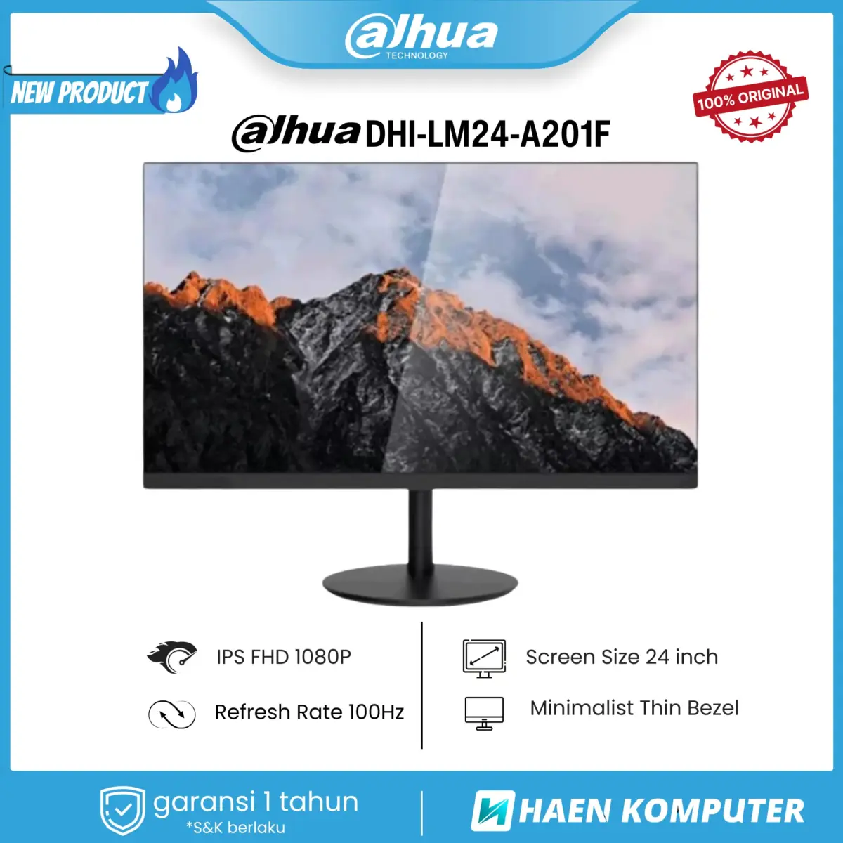 MONITOR DAHUA DHI-LM24-A201F 24 INCH IPS FHD 100HZ - Image 1
