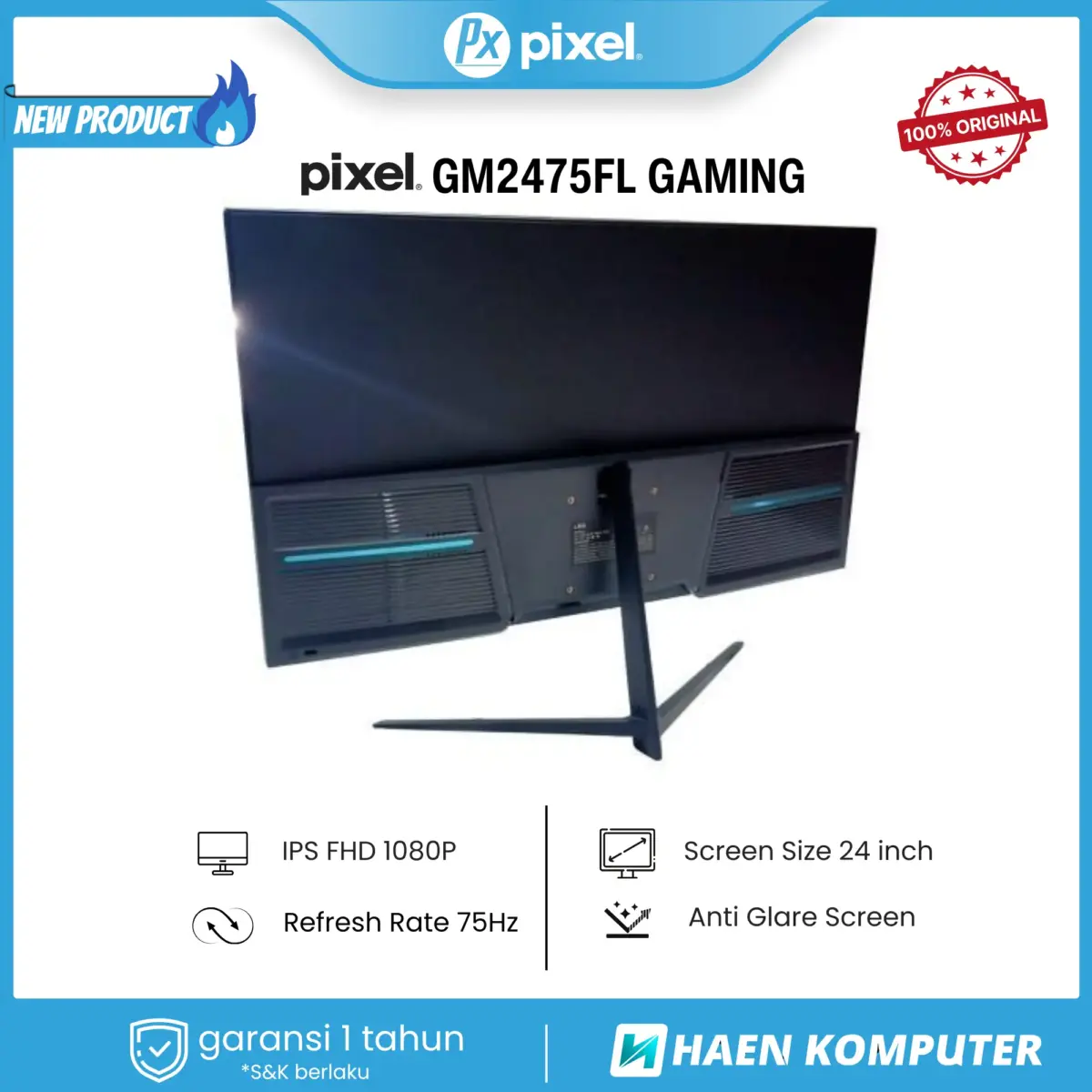 MONITOR PIXEL GM2475FL GAMING 24 INCH IPS FHD 75HZ - Image 3