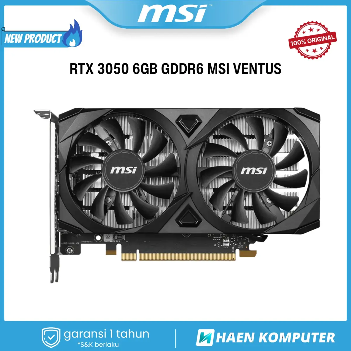 VGA RTX 3050 6GB GDDR6 14GBPS 96BIT VENTUS - Image 5