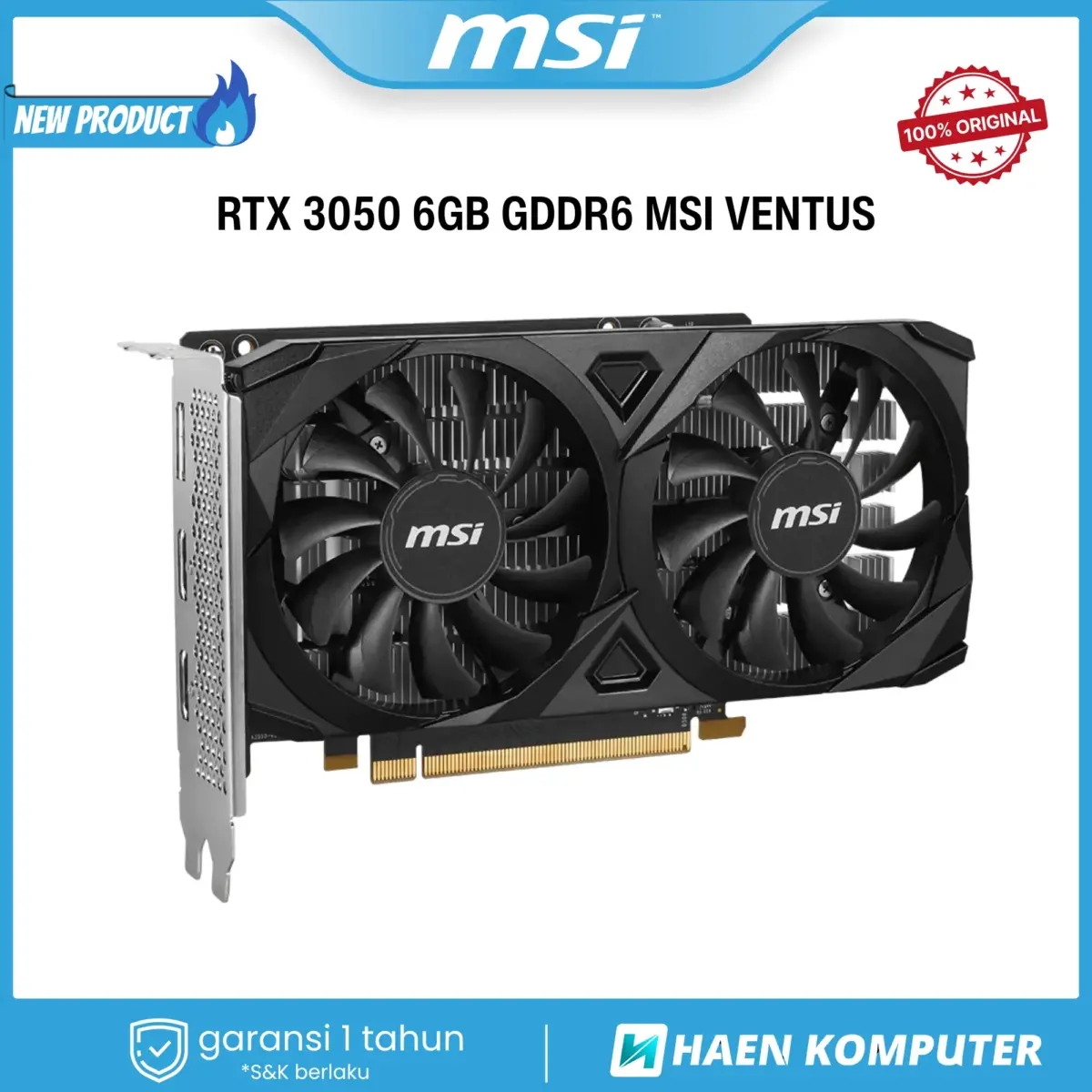 VGA RTX 3050 6GB GDDR6 14GBPS 96BIT VENTUS - Image 4