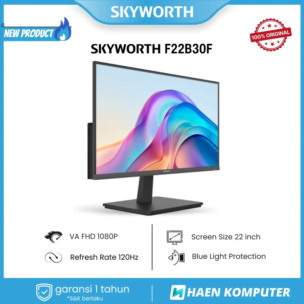 MONITOR SKYWORTH F22B30F 22 INCH FHD 120HZ - Image 2