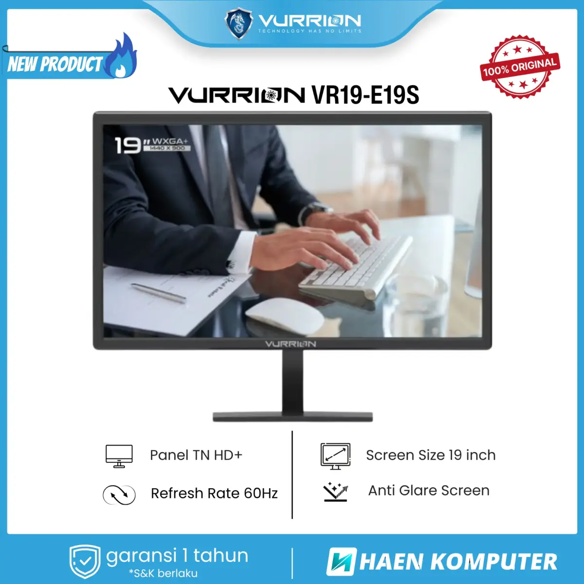 MONITOR VURRION VR19-E19S 19 INCH TN 60HZ BLACK - Image 4