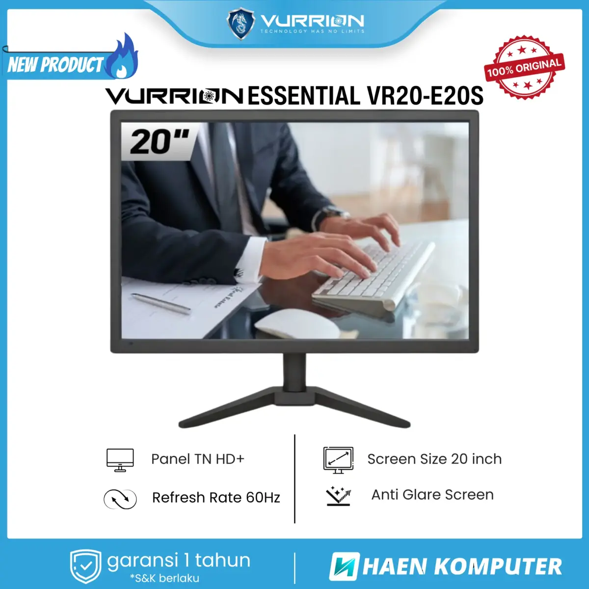 MONITOR VURRION ESSENTIAL VR20-E20S 20 INCH TN 60HZ - Image 1