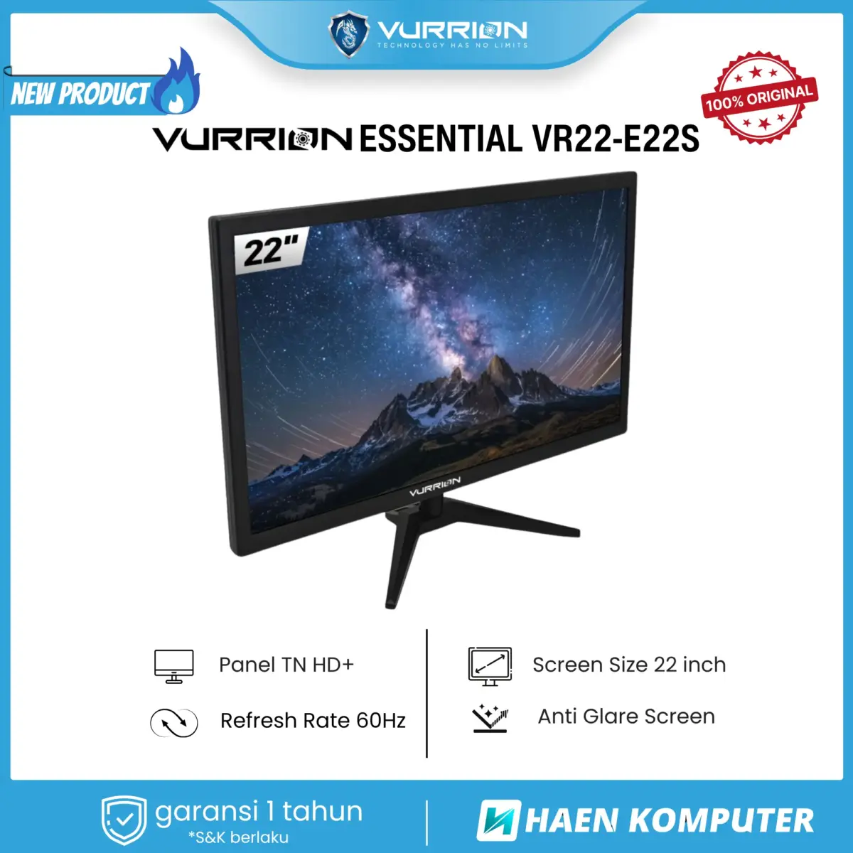 MONITOR VURRION ESSENTIAL VR22-E22S 22 INCH TN 60HZ - Image 3