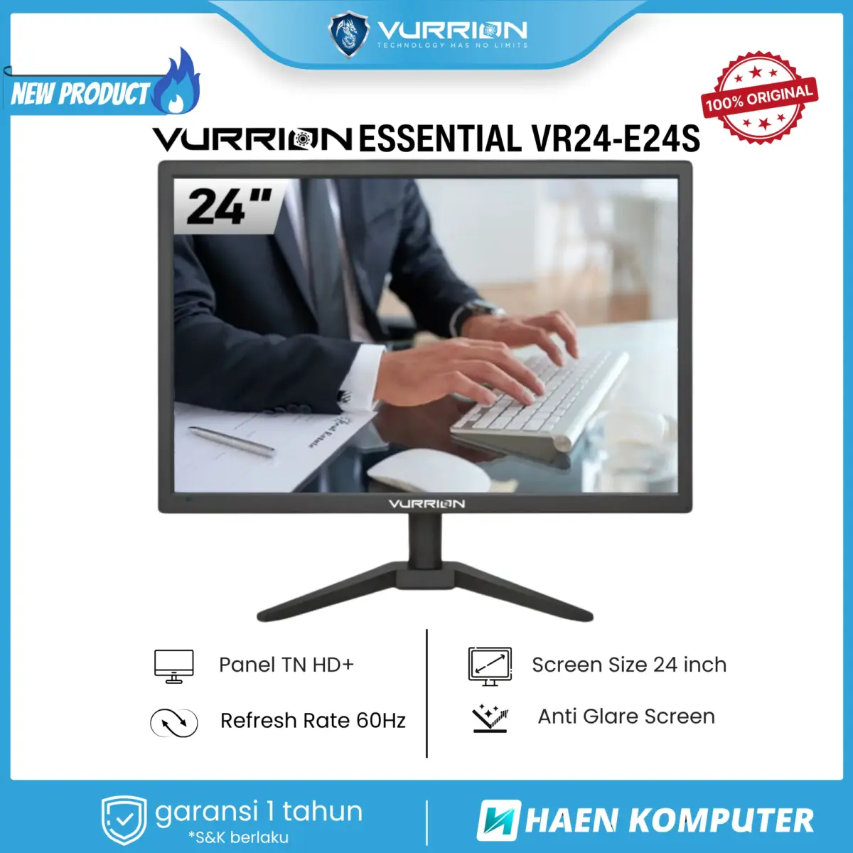 MONITOR VURRION ESSENTIAL VR24-E24S 24 INCH TN 60HZ - Image 1