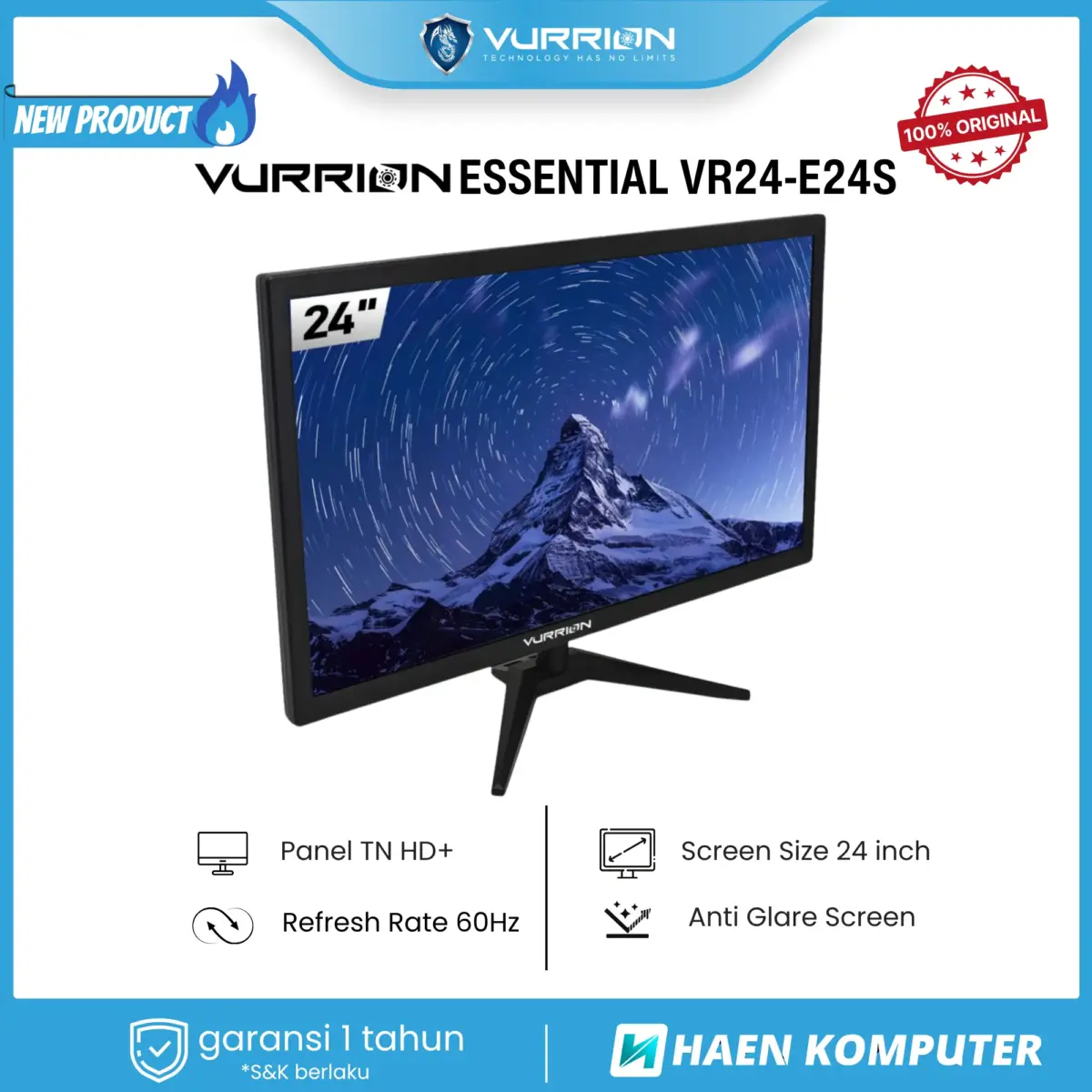 MONITOR VURRION ESSENTIAL VR24-E24S 24 INCH TN 60HZ - Image 3