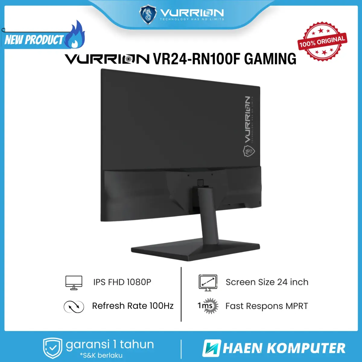 MONITOR VURRION VR24-RN100F GAMING 24 INCH IPS 100HZ BLACK - Image 4